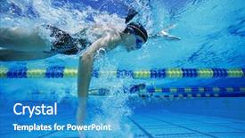  Presentation with water - Audience pleasing slide set consisting of female participants gushing through water backdrop and a teal colored foreground