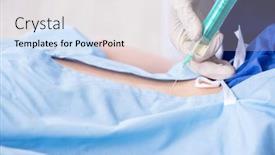  Presentation with injection - Cool new slide set with female patient getting an injection in the clinic backdrop and a white colored foreground