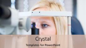  Presentation with eye doctor - Presentation theme enhanced with female patient having her eye background and a lemonade colored foreground