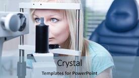  Presentation with eye doctor - Cool new theme with female patient having her eye backdrop and a light blue colored foreground