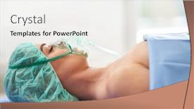  Presentation with respiratory - Colorful slide set enhanced with female-patient-having-respiratory-therapy backdrop and a white colored foreground