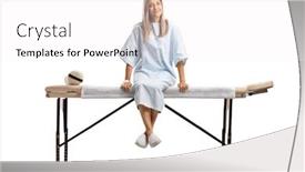  Presentation with female hospital patient - Slide deck enhanced with female-patient-in-a-hospital background and a white colored foreground