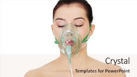  Presentation with oxygen - Slides having female patient wearing a oxygen background and a lemonade colored foreground