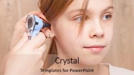  Presentation with ent doctor - Cool new theme with female pediatrician examines elementary age backdrop and a coral colored foreground