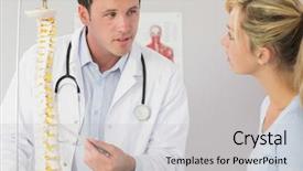  Presentation with doctor office - PPT theme with female pelvis - nice looking doctor showing background and a light gray colored foreground