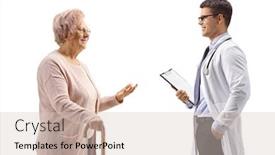  Presentation with pensioner - Cool new theme with female-pensioner-with-a-cane backdrop and a lemonade colored foreground