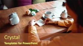  Presentation with love - Slide set having female-person-hands-holds-love background and a  colored foreground