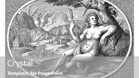  Presentation with america arrow - PPT theme enhanced with female-personification-of-america-s background and a gray colored foreground