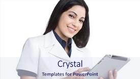  Presentation with young woman diagnosis of sti - Audience pleasing slides consisting of female physician - portrait of young woman using backdrop and a  colored foreground