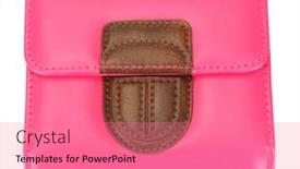  Presentation with pink white - Presentation design with female-pink-wallet-isolated background and a coral colored foreground