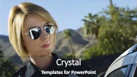  Presentation with police - Audience pleasing theme consisting of female police officer looking away backdrop and a wine colored foreground