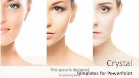  Presentation with skin surgery - Theme with female-portraits-in-collage-faces background and a lemonade colored foreground