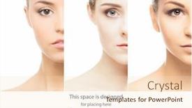  Presentation with skin surgery - Amazing PPT layouts having female-portraits-in-collage-faces backdrop and a lemonade colored foreground