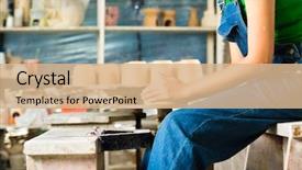  Presentation with bowl - Amazing presentation theme having a potter's wheel backdrop and a coral colored foreground