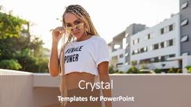  Presentation with woman rights - PPT layouts with female-power-latin-woman-standing background and a tawny brown colored foreground