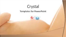  Presentation with pastel blue and pink - Slides with female pregnant belly with pink background and a white colored foreground