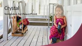  Presentation with montessori - Colorful PPT theme enhanced with female pupil at montessori school backdrop and a soft green colored foreground