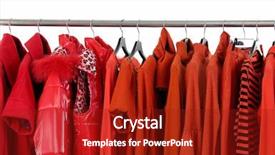 Presentation with ladies clothing - Colorful PPT layouts enhanced with female red clothing with coat backdrop and a crimson colored foreground