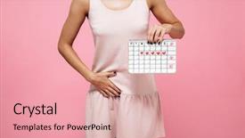  Presentation with creeper image - Slides featuring human reproduction - cropped image of a young background and a coral colored foreground