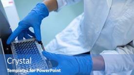  Presentation with chemistry - PPT layouts having female-researcher-carrying-out-research background and a teal colored foreground