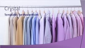  Presentation with formal jacket - Slide set with female-row-of-formal-business background and a sky blue colored foreground