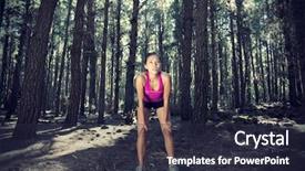  Presentation with atmosphere - Cool new slides with female runner taking a break backdrop and a wine colored foreground