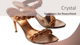  Presentation with shoes - Cool new slide set with female-s-high-heel-shoes backdrop and a soft green colored foreground