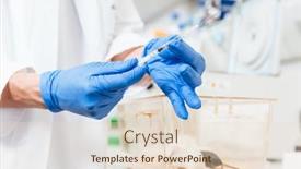  Presentation with syringe - Presentation consisting of female-scientist-hand-using-syringe background and a lemonade colored foreground