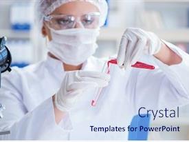 Female Scientist Researcher Conducting PPT template 80 | CrystalGraphics