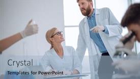  Presentation with taking notes - Cool new theme with notes in a laboratory journal backdrop and a light blue colored foreground