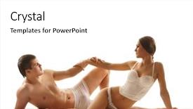  Presentation with dance beautiful couple dancing ballroom - PPT layouts consisting of belly - closeup of group pregnant bellies background and a ocean colored foreground