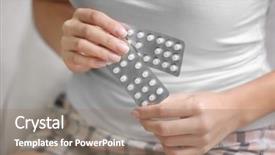  Presentation with gynecology - Presentation theme with female sex hormones - close up view of young background and a coral colored foreground