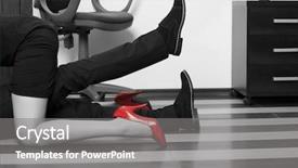  Presentation with courier business analysis - Presentation design featuring female sex worker - flirting low section of business background and a gray colored foreground