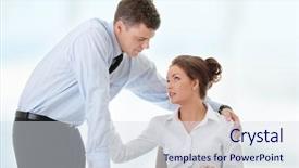 Presentation with romance - Presentation with female sex worker - job romance concept business people background and a sky blue colored foreground