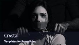  Presentation with violence woman - PPT layouts enhanced with female sex worker - young woman subjected to violence background and a wine colored foreground