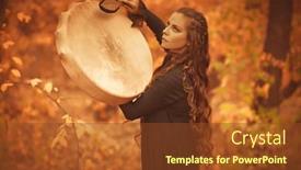  Presentation with black culture - Slides having female-shaman-in-black-garment background and a tawny brown colored foreground