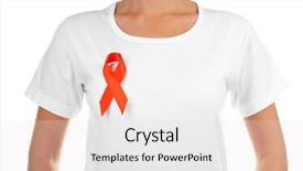  Presentation with female - Presentation theme enhanced with female shirt isolated on white background and a  colored foreground