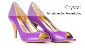  Presentation with fashion shoes - Presentation design consisting of female shoes in fashion concept background and a white colored foreground