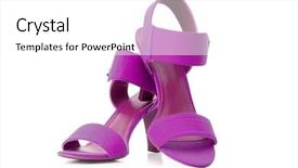  Presentation with fashion shoes - Amazing PPT layouts having female shoes in fashion concept backdrop and a  colored foreground