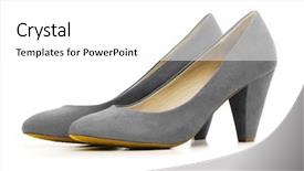  Presentation with fashion shoes - Presentation design featuring female shoes in fashion concept background and a white colored foreground