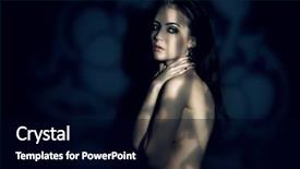  Presentation with black light - Slide deck enhanced with female silhouette - beautiful slender naked woman posing background and a black colored foreground