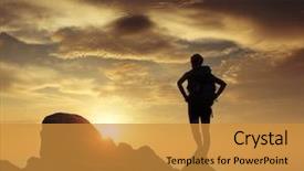  Presentation with backpack - Beautiful slide set featuring sushi - hirame sashimi salmon sashimi backdrop and a soft green colored foreground