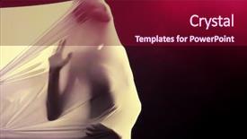  Presentation with breaking through - PPT layouts having female silhouette breaking background and a violet colored foreground
