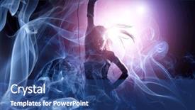  Presentation with singer - Colorful presentation enhanced with female singer on the stage backdrop and a ocean colored foreground