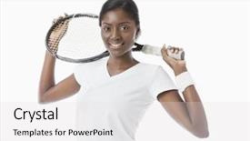  Presentation with populations african american - Presentation with female sports - portrait of young african american background and a  colored foreground