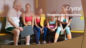  Presentation with team achievement - Amazing PPT layouts having female sports team for greater backdrop and a  colored foreground