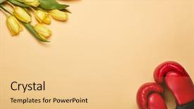  Presentation with flat lay of female sport - Slide set enhanced with female spring fitness sport accessories background and a  colored foreground