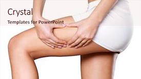  Presentation with skin - Slide deck enhanced with female squeezes cellulite skin background and a lemonade colored foreground