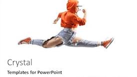  Presentation with street - Theme with female-street-dancer-performing background and a  colored foreground