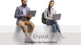  Presentation with female college student for health check up - PPT layouts consisting of female-student-and-a-bearded background and a light gray colored foreground